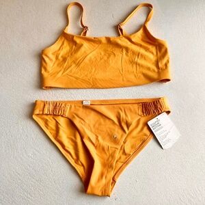 NWT Athleta Sculpted Ruched side Bikini Swimsuit Set XS Top M Bottoms